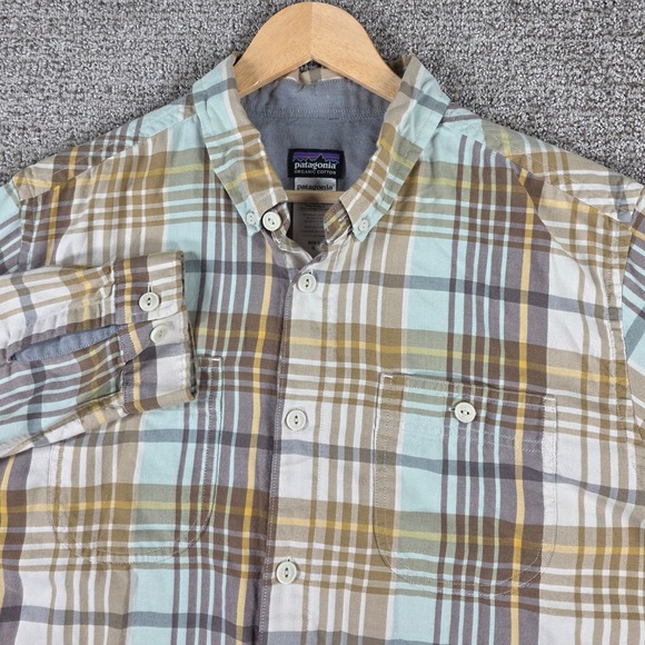 Patagonia Other - Patagonia Mens Birdshot‎ Organic Cotton Plaid Button Down Shirt XL Casual
